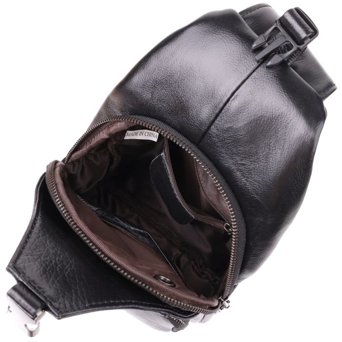 Мужская сумка через плечо из натуральной кожи Vintage 23048 Черный