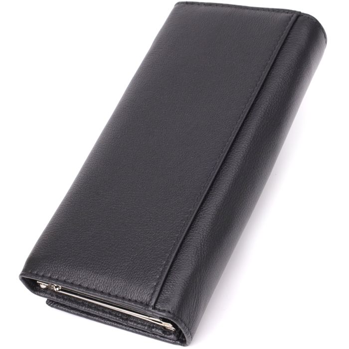 Солидный женский кошелек из натуральной кожи ST Leather 23088 Черный