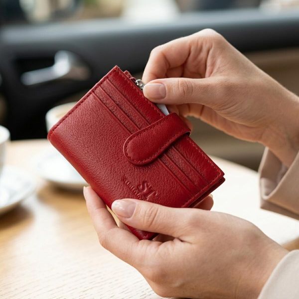 Кошелек-визитница ST Leather 19211 Красный