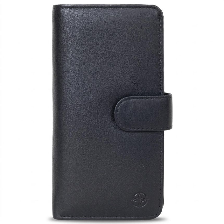 Вертикальное портмоне Tony Perotti из натуральной кожи Cortina 5074 nero (90239) Черное