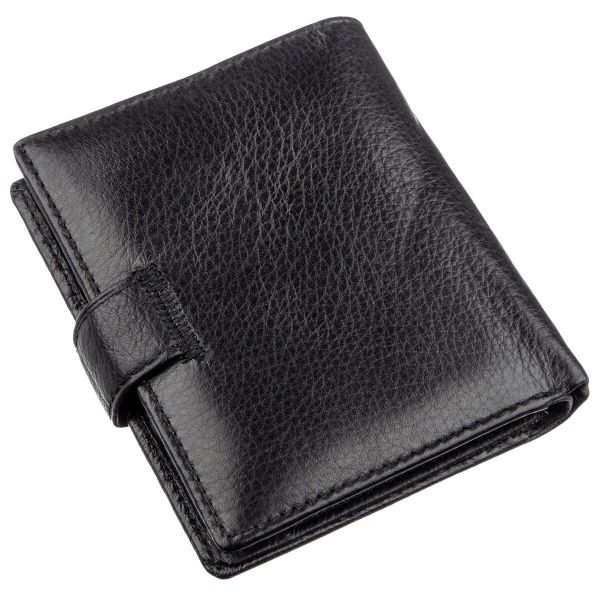 Небольшой кожаный кошелек для мужчин ST Leather 18832 Черный