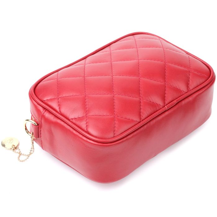 Сумка в ромбы из натуральной кожи Tony Perotti 20838_1 (CA006-01DR dk red) Красный