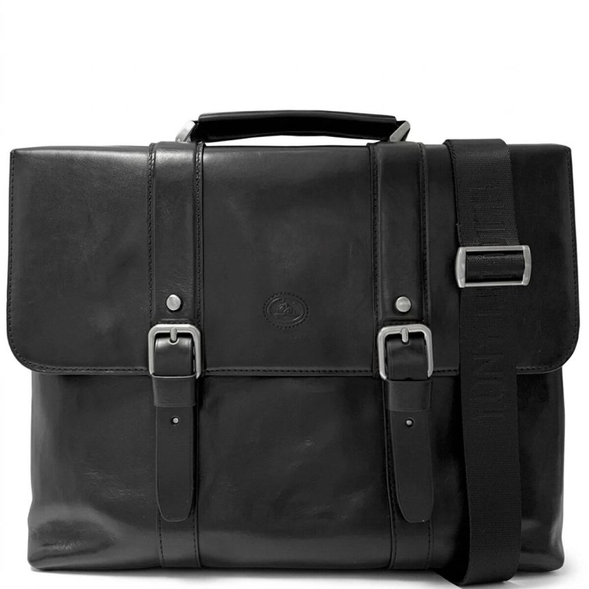 Мужской портфель из натуральной кожи Tony Perotti Italico 9225G-38 (90415) Черный