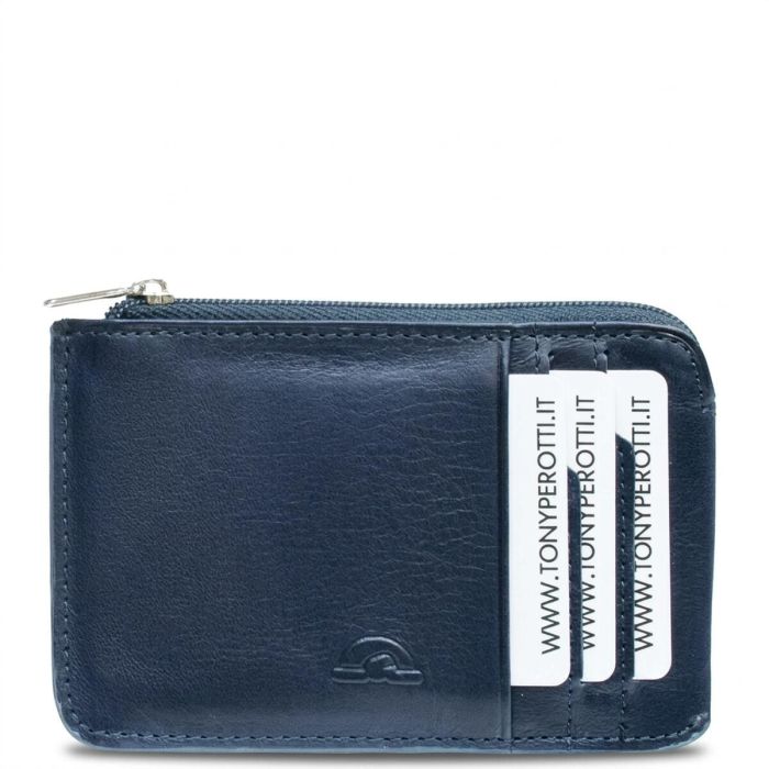 Кредитница с RFID Tony Perotti из натуральной кожи Nevada 3825 (90558) Синяя