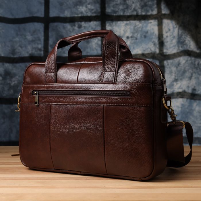 Портфель для мужчин из натуральной кожи Vintage 23040 Коричневый