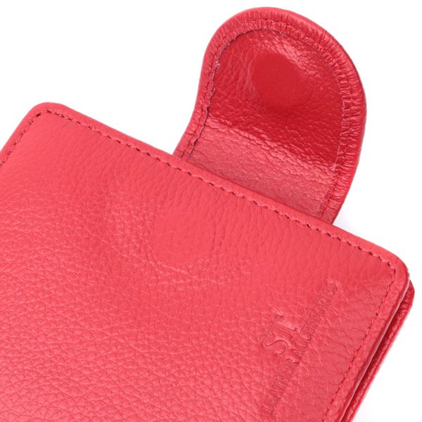 Вертикальный кошелек для ярких женщин из натуральной кожи ST Leather 22702 Красный
