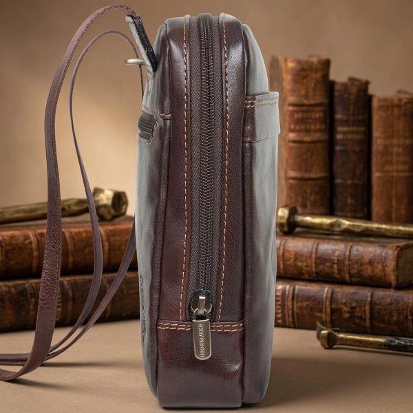 Чоловіча сумка Tony Perotti натуральна шкіра Italico 6056G-15 (90106) Коричнева