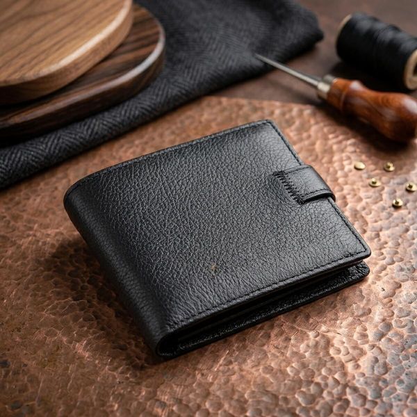 Чоловічий гаманець ST Leather 18339 (ST138) дуже стильний Чорний