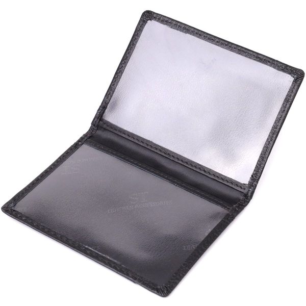 Мужской кошелек для карточек из натуральной кожи ST Leather 23091 Черный