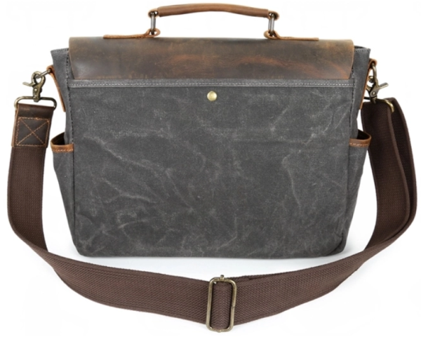 Портфель текстильный Vintage 20063 Cерый