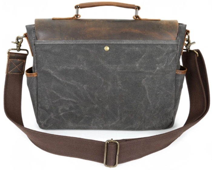 Портфель текстильный Vintage 20063 Cерый