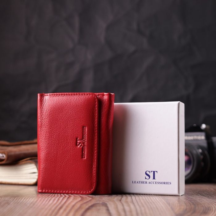 Кожаный яркий кошелек для женщин ST Leather 22505 Красный
