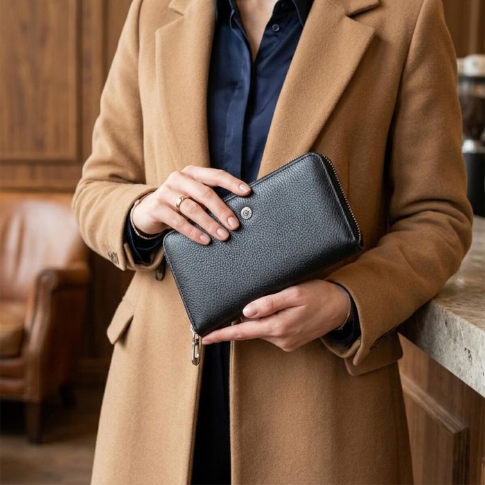 Женский клатч на молнии ST Leather 18863 Черный