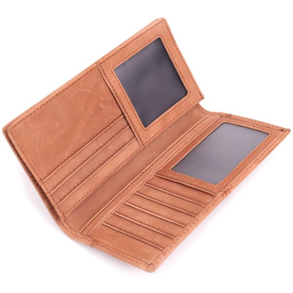 Кошелек унисекс в винтажной натуральной коже 22853 Vintage Рыжий