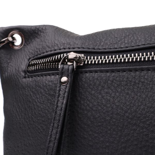 Модная женская сумка на плечо из натуральной кожи Vintage 23004 Черный