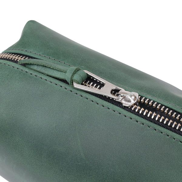 Кожаная косметичка унисекс GRANDE PELLE 11572 Зеленый