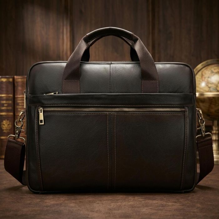 Сумка мужская под ноутбук Vintage 14670 Коричневая