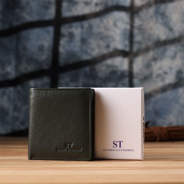 Женский кошелек на магните из натуральной кожи ST Leather 23093 Зеленый