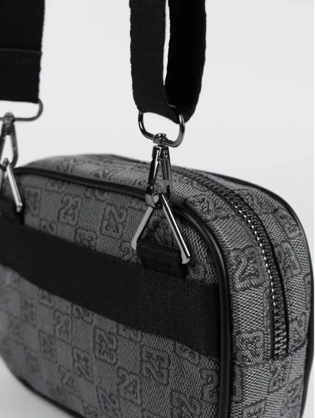 Сумка через плече Jordan Monogram Mini месенджер сірий/чорний
