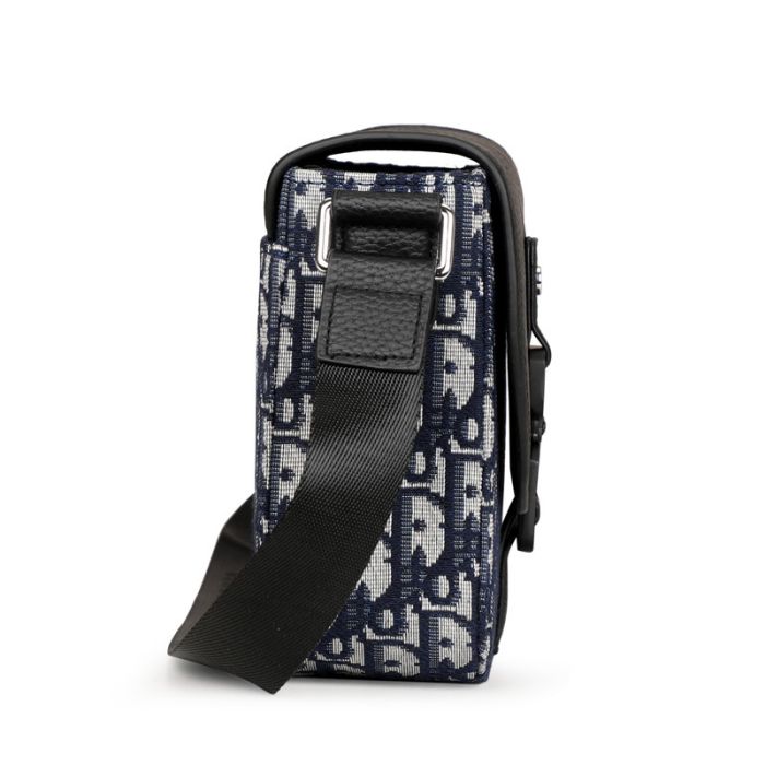 Сумка Dior Saddle Messenger чоловіча Black/Blue