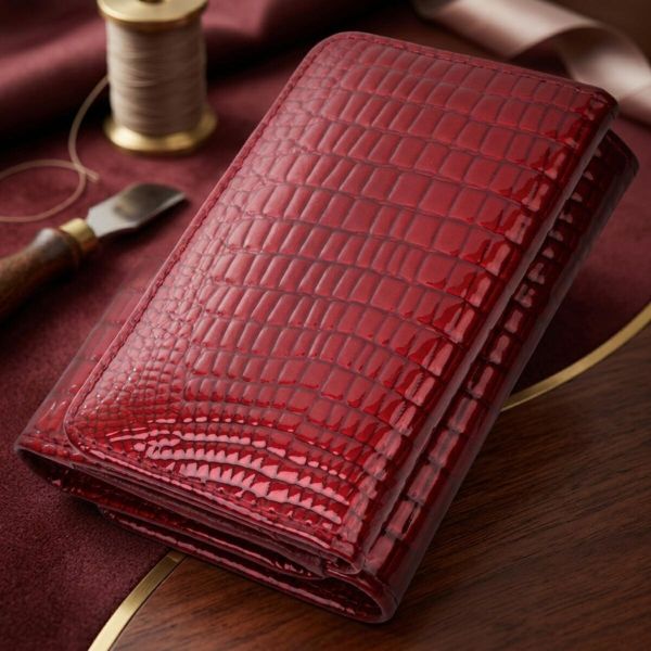 Стильный женский фактурный кошелек из натуральной кожи ST Leather 22731 Красный