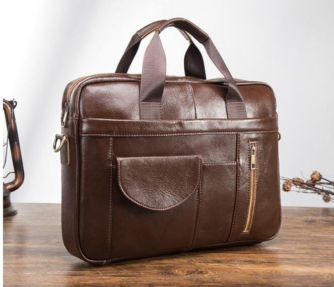 Сумка мужская под ноутбук Vintage 14882 Коричневая