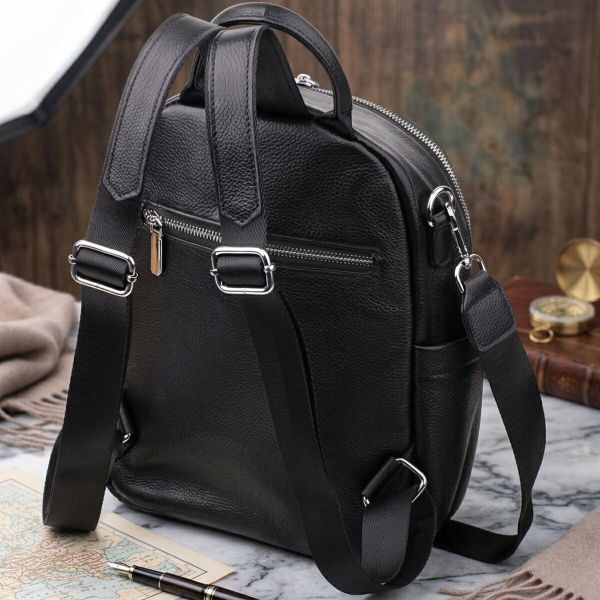 Женский рюкзак из натуральной кожи Vintage 23060 Черный