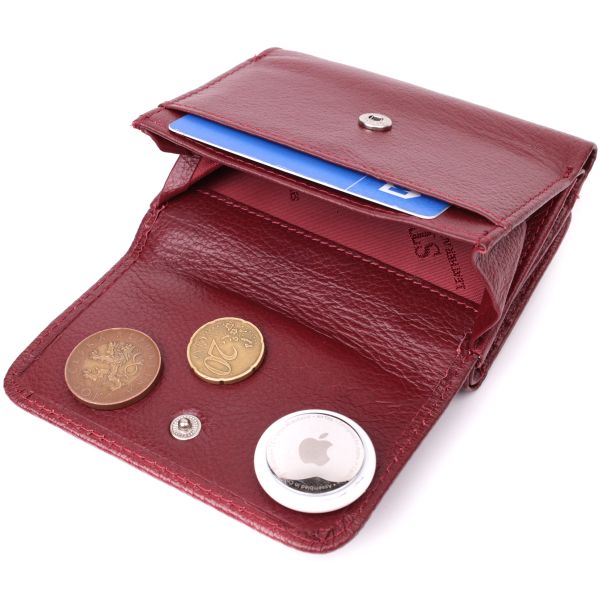 Кожаный интересный кошелек для женщин ST Leather 22507 Бордовый