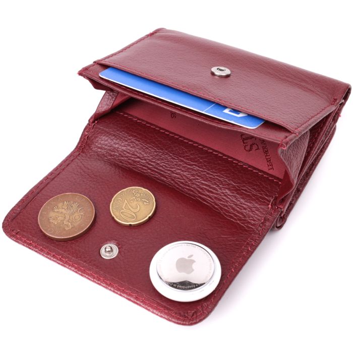 Кожаный интересный кошелек для женщин ST Leather 22507 Бордовый