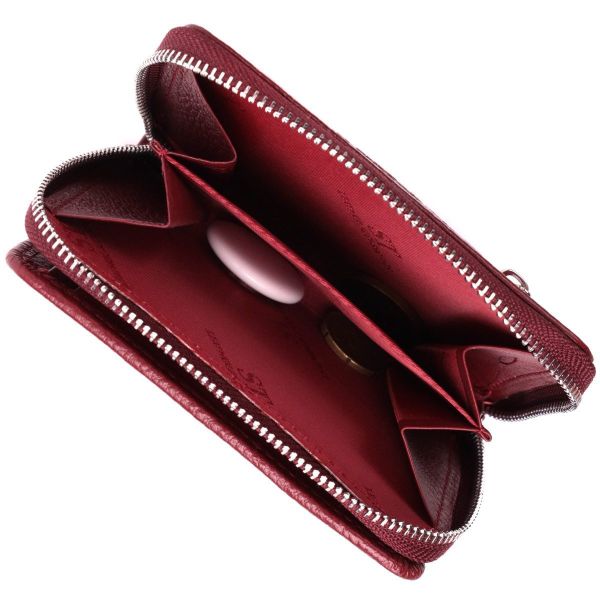 Женский кошелек среднего размера из натуральной кожи ST Leather 22551 Бордовый