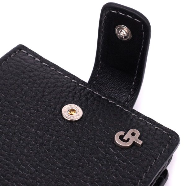 Стильное портмоне из люксовой зернистой кожи флотар GRANDE PELLE 22875 Черный