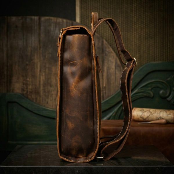 Рюкзак кожаный дорожный Vintage 14796 Коричневый
