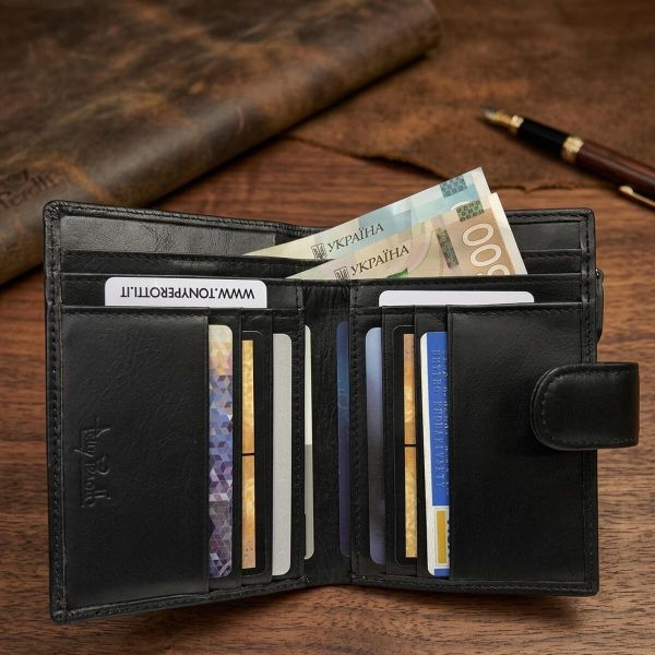 Женский кошелек Tony Perotti New Rainbow 1654 nero (90052) Черный