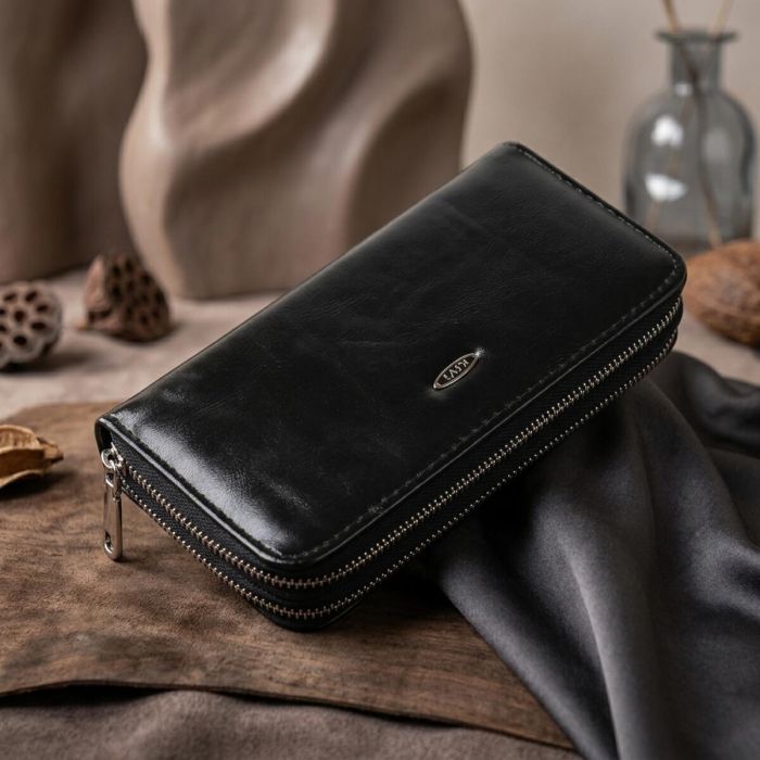 Кошелек женский из экокожи KIVI 19052 Черный