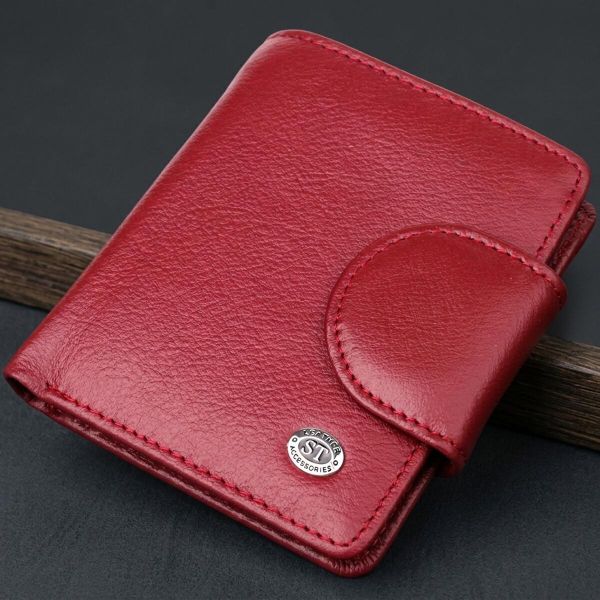 Женский кошелек вертикального формата из натуральной кожи ST Leather 23071 Бордовый