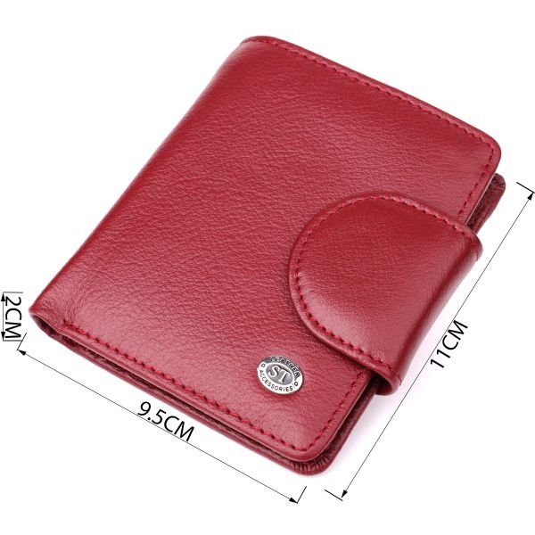 Женский кошелек вертикального формата из натуральной кожи ST Leather 23071 Бордовый