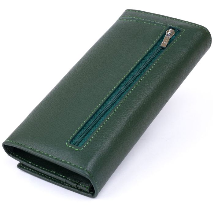 Кошелек на магнитах с клапаном женский ST Leather 19240 Зеленый