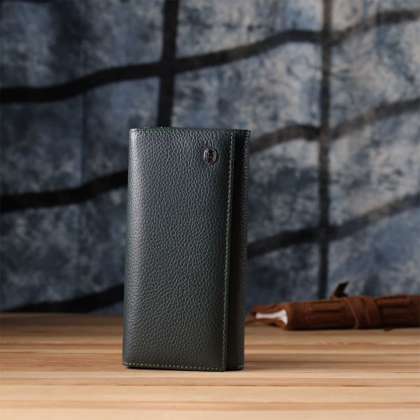Модный кошелек для женщин из натуральной кожи ST Leather 23099 Зеленый