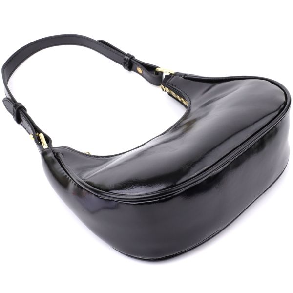 Лакированная женская сумка на плечо из экокожи Vintage sale_15150 Черный