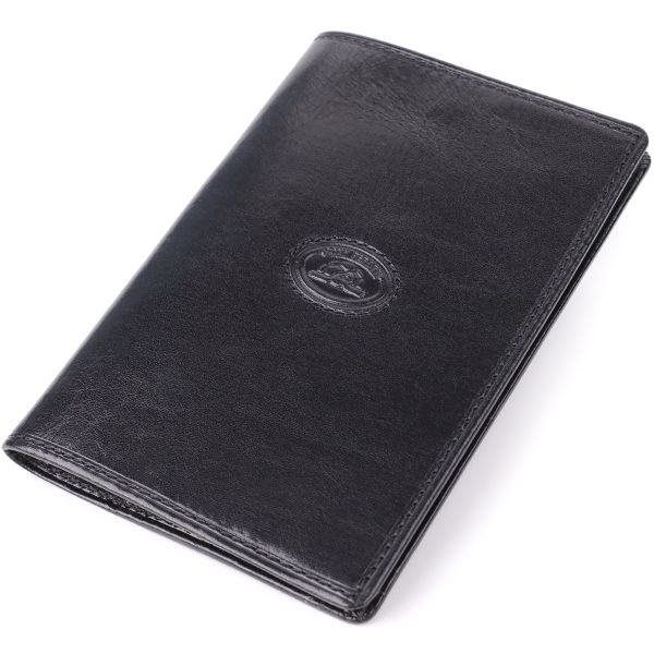 Красивая обложка на паспорт из глянцевой натуральной кожи Tony Perotti 20891_1 (1597 nero) Черный