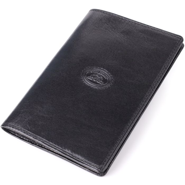 Красивая обложка на паспорт из глянцевой натуральной кожи Tony Perotti 20891_1 (1597 nero) Черный
