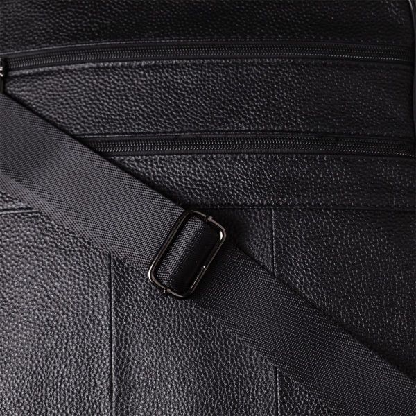Сумка мужская с ручкой для переноса в руке из натуральной кожи Vintage 23029 Черный
