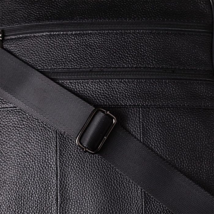 Сумка мужская с ручкой для переноса в руке из натуральной кожи Vintage 23029 Черный