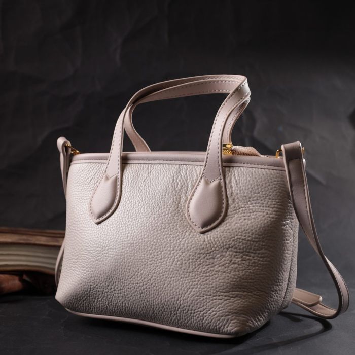 Компактная женская сумка из натуральной кожи Vintage 22284 Белый