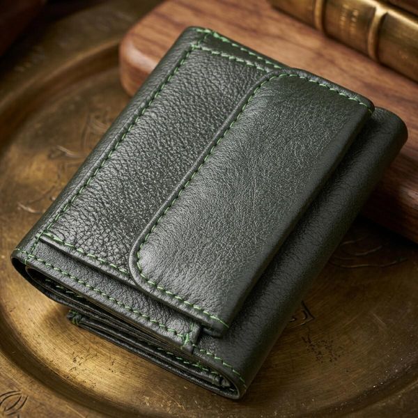 Жіночий мініатюрний гаманець із натуральної шкіри ST Leather 23083 Зелений