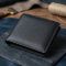 Цікавий гаманець із блоком під документи з натуральної шкіри ST Leather 22480 Чорний