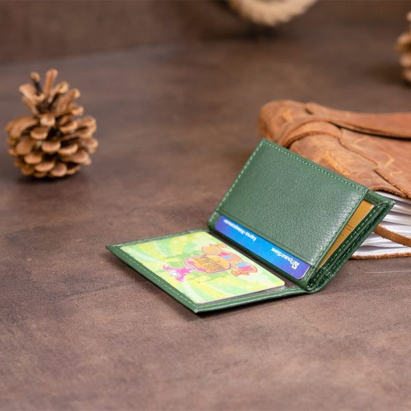 Визитница-книжка ST Leather 19215 Зеленая