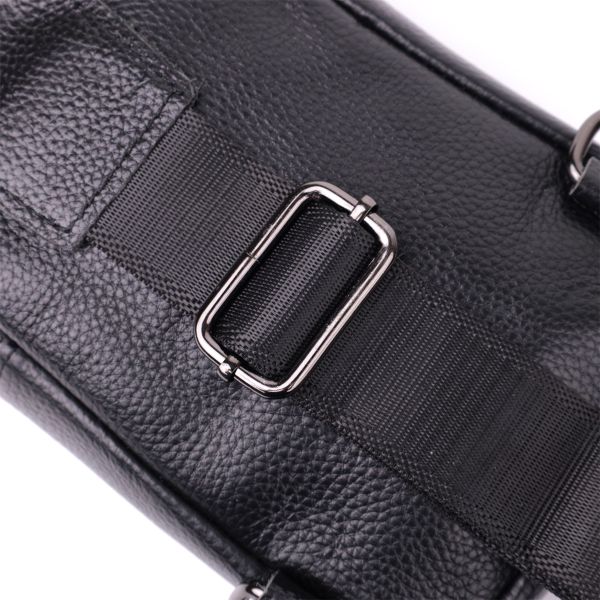 Небольшая слинг сумка для мужчин из натуральной кожи Vintage sale_15105 Черный