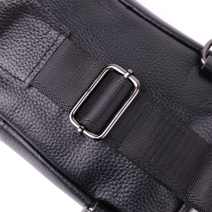 Небольшая слинг сумка для мужчин из натуральной кожи Vintage sale_15105 Черный