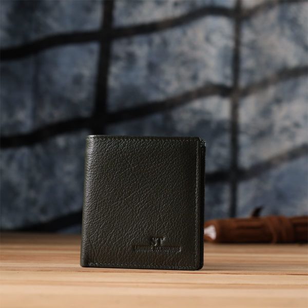 Женский кошелек на магните из натуральной кожи ST Leather 23093 Зеленый